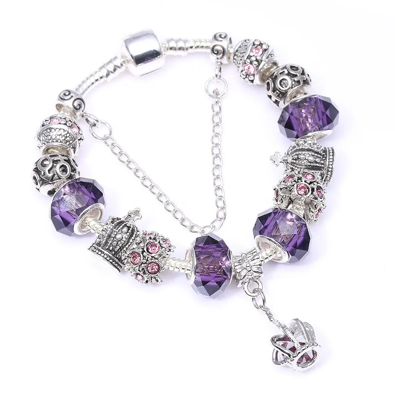(Without Box) SPC6 Fashion Brand Charm Bracelets For Women Crystal&Glass Beads Bracelets & Bangles Pulsera Diy (Without Box) SPC6 Fashion Brand Charm Bracelets For Women Crystal&Glass Beads Bracelets & Bangles Pulsera Diy