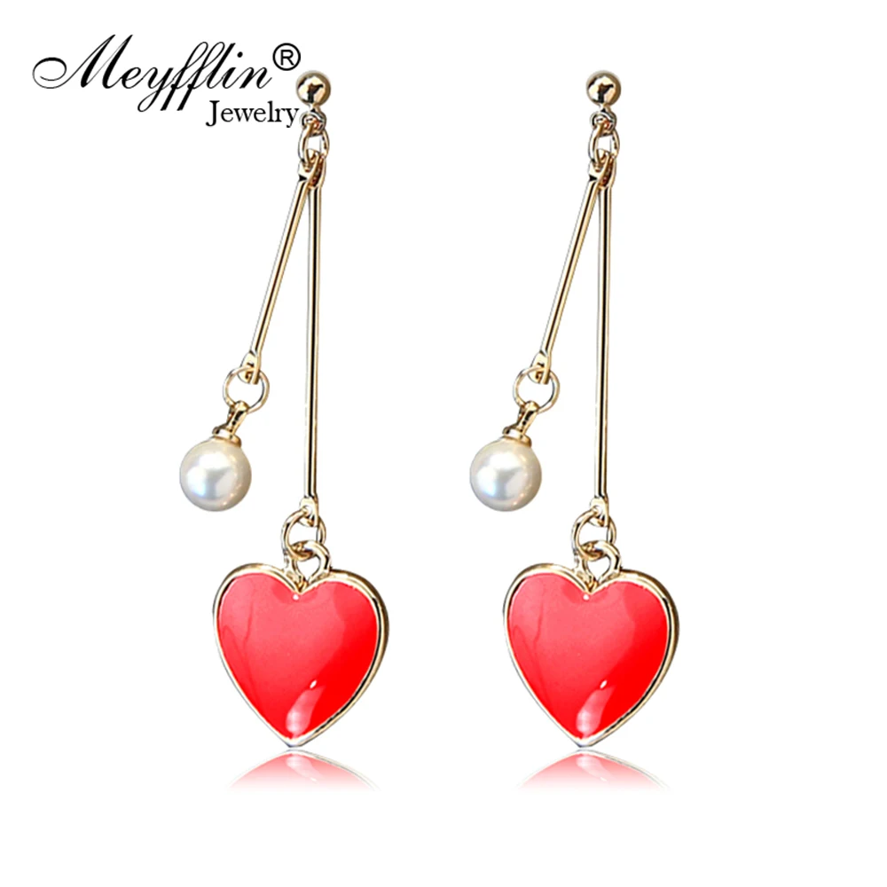 Meyfflin Earrings for Women Female Boucle d'oreille Gold Color Heart Long Dangle Earring Fashion Jewelry Pendientes Bijoux 
Meyfflin Earrings for Women Female Boucle d'oreille Gold Color Heart Long Dangle Earring Fashion Jewelry Pendientes Bijoux