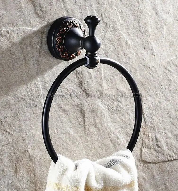 Black Oil Rubbed Bronze Towel Ring Round Bathroom Towel Holder Wall Mounted Bath Hanging Towel Rack Bba465
Black Oil Rubbed Bronze Towel Ring Round Bathroom Towel Holder Wall Mounted Bath Hanging Towel Rack Bba465