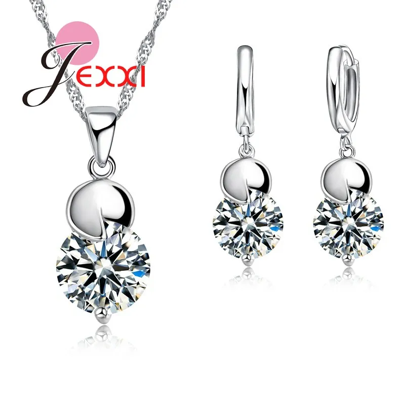 Simple New Crystal Wedding Bridal Jewellery Set For Women 925 Sterling Silver Pendant Necklaces Hoop Earring Jewelry Set
Simple New Crystal Wedding Bridal Jewellery Set For Women 925 Sterling Silver Pendant Necklaces Hoop Earring Jewelry Set