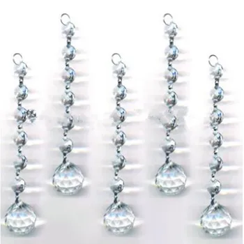 20 chains 20mm Crystal Lighting Ball+6 Crystal Octagon Beads Wedding Garlands Strands Glass Chains Hanging DIY Suncatchers
20 chains 20mm Crystal Lighting Ball+6 Crystal Octagon Beads Wedding Garlands Strands Glass Chains Hanging DIY Suncatchers