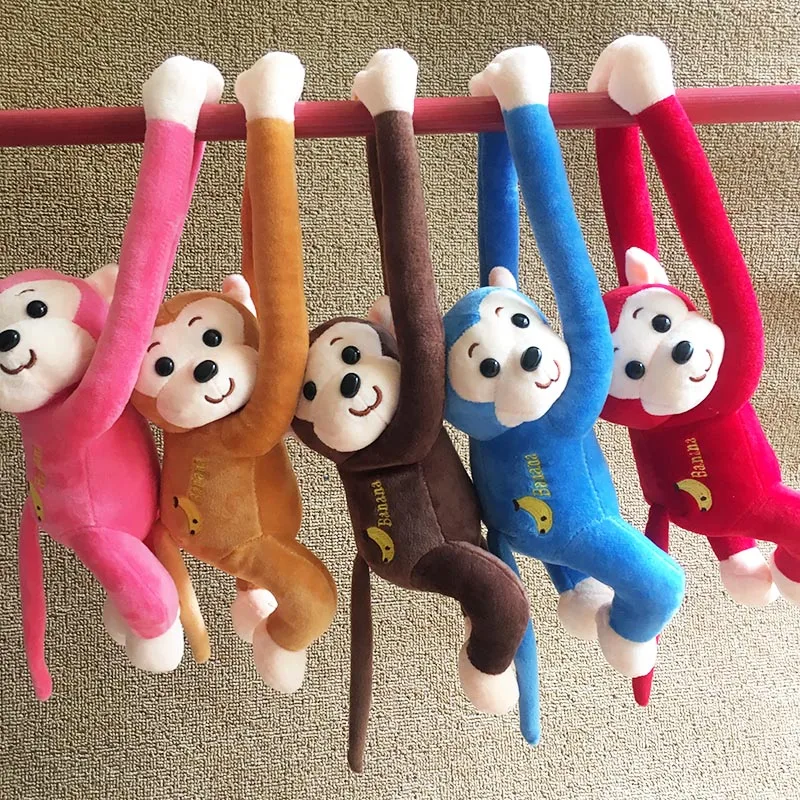 Фото Маленькая обезьяна плюшевые игрушки длинные руки кукла ребенок подарок на день
