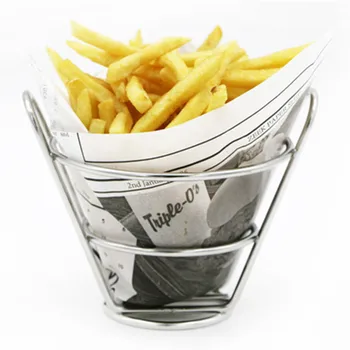 Stainless Steel French Fries Stand Cone Basket Snack Holder Fries Fry Bucket Chips And Appetizers Fast Food Shelf Meat Tray 1pcs
Stainless Steel French Fries Stand Cone Basket Snack Holder Fries Fry Bucket Chips And Appetizers Fast Food Shelf Meat Tray 1pcs
