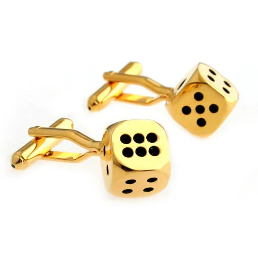 

C-MAN Luxury shirt cufflink for mens Gold Dice Brand cuff buttons cuff links High Quality Silvery abotoaduras Jewelry