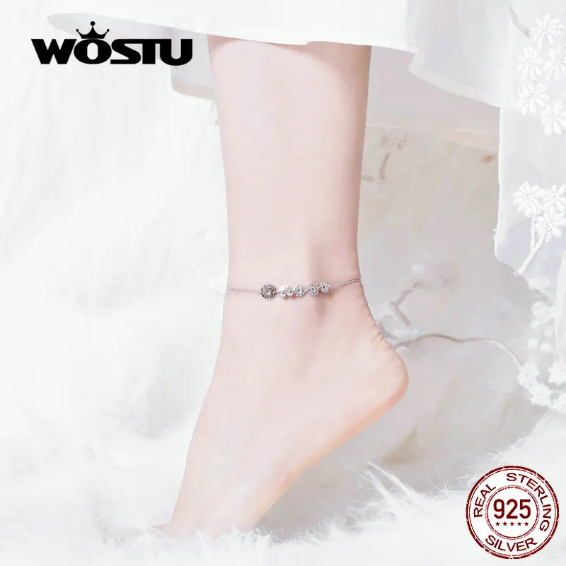 WOSTU Round Coin With Ball Anklet Chain 925 Sterling Silver Beaded Chian Bracelet For Women Foot Leg Fashion Jewelry CQT006
WOSTU Round Coin With Ball Anklet Chain 925 Sterling Silver Beaded Chian Bracelet For Women Foot Leg Fashion Jewelry CQT006