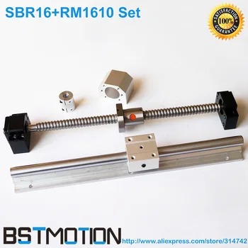 CNC Kit 2set SBR16 Linear shaft rail support + SFU1610 Ballscrew + BK12 BF12 End support + 1610 Nut Housing + Flexible Coupler 
CNC Kit 2set SBR16 Linear shaft rail support + SFU1610 Ballscrew + BK12 BF12 End support + 1610 Nut Housing + Flexible Coupler