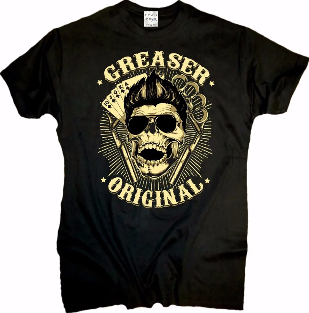 New Design Men Tops Short Sleeve Cotton Fitness T-Shirts Greaser Black Vintage Chopper Poker V8 Us Car Old School Tee Shirt
New Design Men Tops Short Sleeve Cotton Fitness T-Shirts Greaser Black Vintage Chopper Poker V8 Us Car Old School Tee Shirt