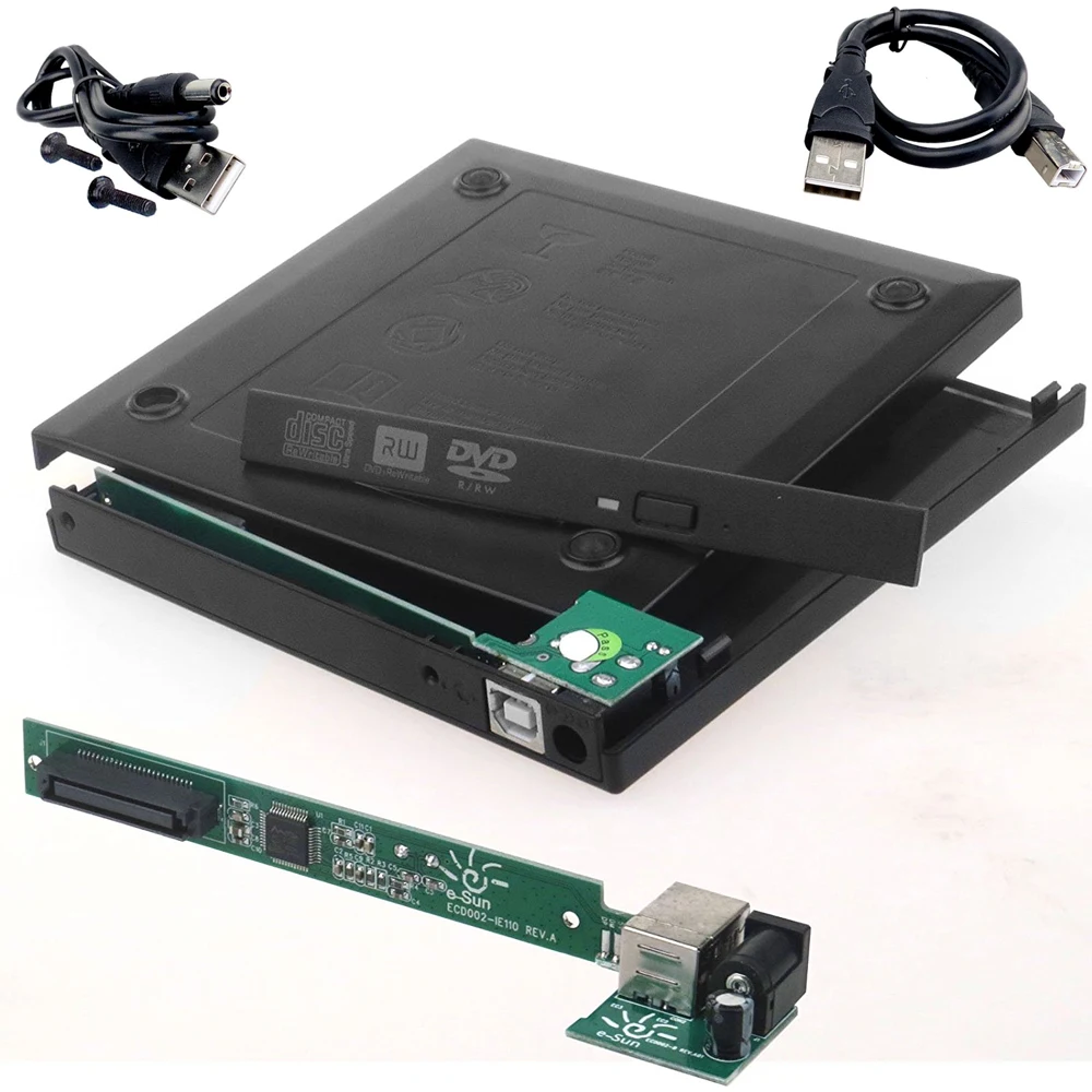 USB 2.0 External Optical Drive Box External Case DVD CD DVD-Rom DVD RW To IDE Hard Disk Drive Caddy Adapter Newest 12.7mm
USB 2.0 External Optical Drive Box External Case DVD CD DVD-Rom DVD RW To IDE Hard Disk Drive Caddy Adapter Newest 12.7mm