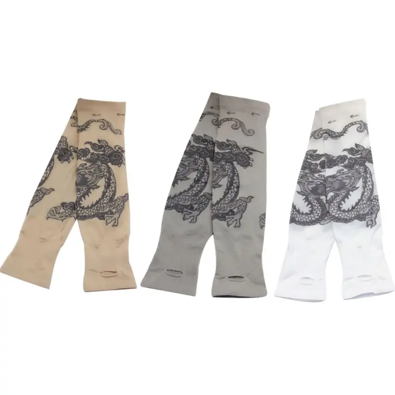 Women Men Summer Ice Silk UV Protection Arm Sleeves Cooling Sports Dragon Tattoo Printed Driving Fingerless Gloves Thumb Hole
Women Men Summer Ice Silk UV Protection Arm Sleeves Cooling Sports Dragon Tattoo Printed Driving Fingerless Gloves Thumb Hole