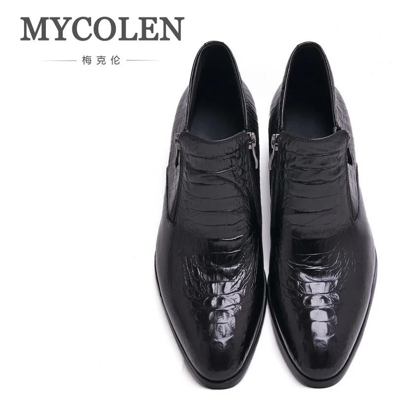 MYCOLEN Boots Pointed Toe Slip-On Ankle Boots Hombre Genuine Leather Man Motorcycle Boots Crocodile Pattern High Top Men Shoes
MYCOLEN Boots Pointed Toe Slip-On Ankle Boots Hombre Genuine Leather Man Motorcycle Boots Crocodile Pattern High Top Men Shoes