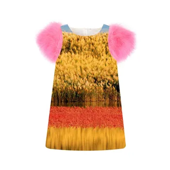 Children Girls Dress fashion Spring/Autumn faux fur sleeve girls Wild trees printing cat Toddler Kids Dresses baby Clothing
Children Girls Dress fashion Spring/Autumn faux fur sleeve girls Wild trees printing cat Toddler Kids Dresses baby Clothing