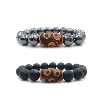 Lii Ji 6 Eye's DZI Agate Beads Hematite 12mm or Matte Striped Agate 12mm Beads Bracelet For Men Women
Lii Ji 6 Eye's DZI Agate Beads Hematite 12mm or Matte Striped Agate 12mm Beads Bracelet For Men Women