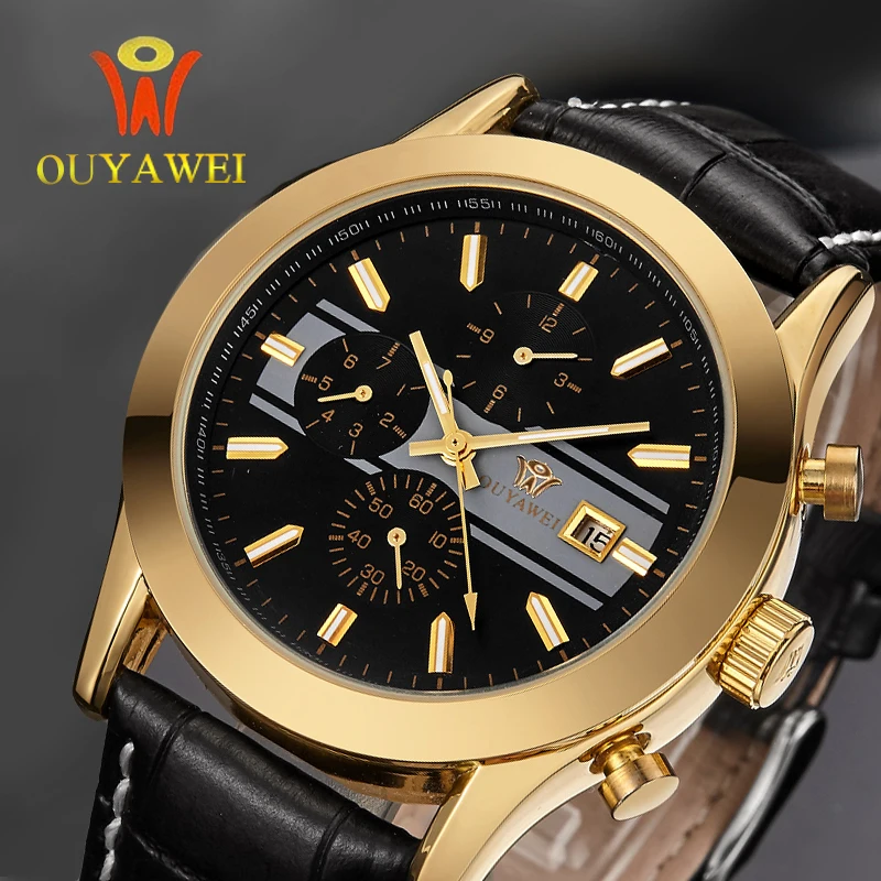 Men Watch Top Brand Luxury Men Wrist watch Business Mechanical watches Ouyawei Brand Clock Leather Band Watch Relogio Masculino
Men Watch Top Brand Luxury Men Wrist watch Business Mechanical watches Ouyawei Brand Clock Leather Band Watch Relogio Masculino