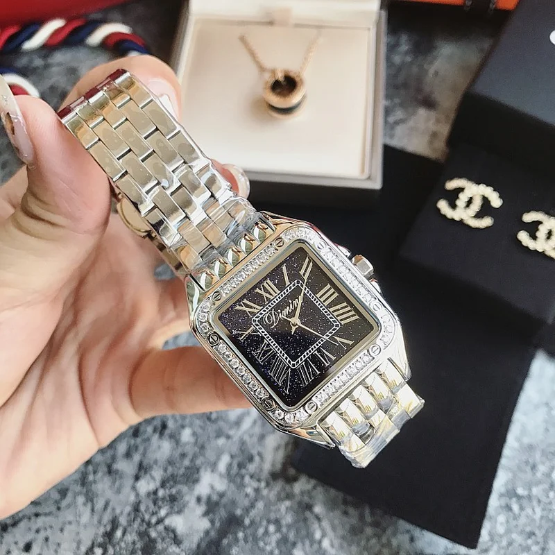 Dropshipping Fashion Ladies Watch Silver Starry Roman Scale Small Square Diamond Female Watch Steel Strap Women's Watch reloj
Dropshipping Fashion Ladies Watch Silver Starry Roman Scale Small Square Diamond Female Watch Steel Strap Women's Watch reloj
