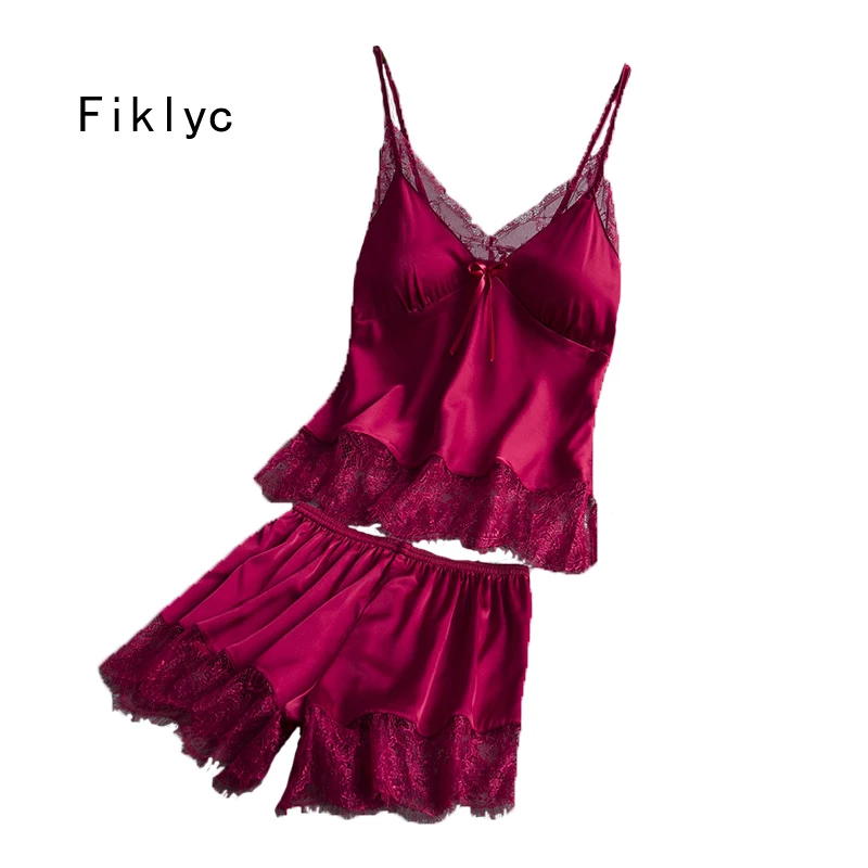 Fiklyc pajamas sets women's 2019 summer new arrival sleeveless padded chest sexy lace hollow out satin pyjamas beautiful pijamas
Fiklyc pajamas sets women's 2019 summer new arrival sleeveless padded chest sexy lace hollow out satin pyjamas beautiful pijamas