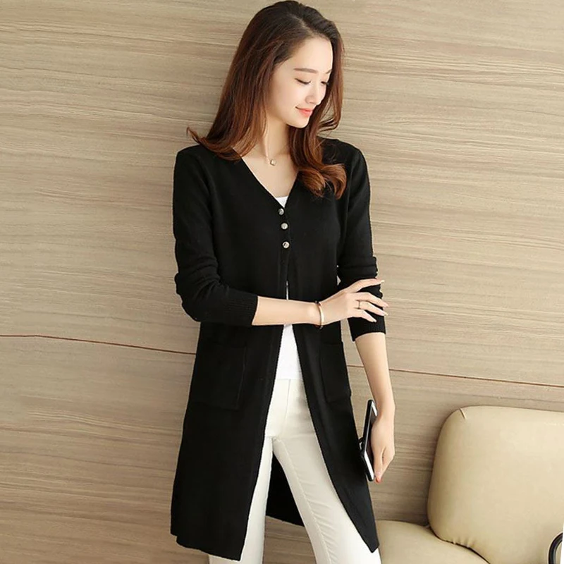 Women Casual Outwear Cardigan Long Autumn Ladies Knitted Sweater 2019 Ladies Elegant Cardigans Elastic
Women Casual Outwear Cardigan Long Autumn Ladies Knitted Sweater 2019 Ladies Elegant Cardigans Elastic