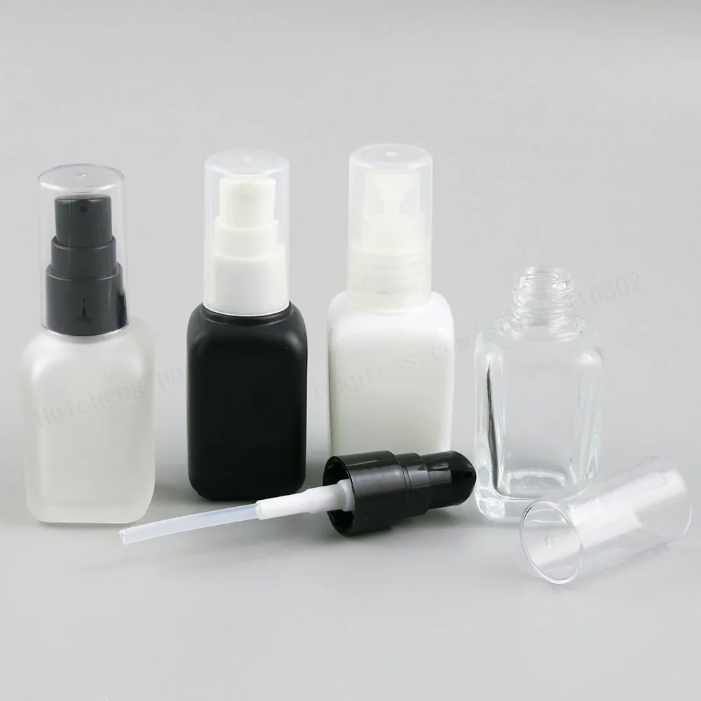 12 X 30ml Transparent black white Square Glass Essential Oil Container With Pump 1oz Glass Lotion Pump Shampoo Bottle
12 X 30ml Transparent black white Square Glass Essential Oil Container With Pump 1oz Glass Lotion Pump Shampoo Bottle