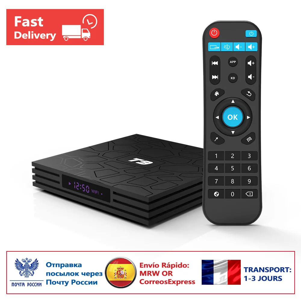 TV BOX T9 Android 9.0 Set Top Box large memory 4GB+32GB Multimedia player WIFI 2.4G Quad Core Smart TV BOX
TV BOX T9 Android 9.0 Set Top Box large memory 4GB+32GB Multimedia player WIFI 2.4G Quad Core Smart TV BOX