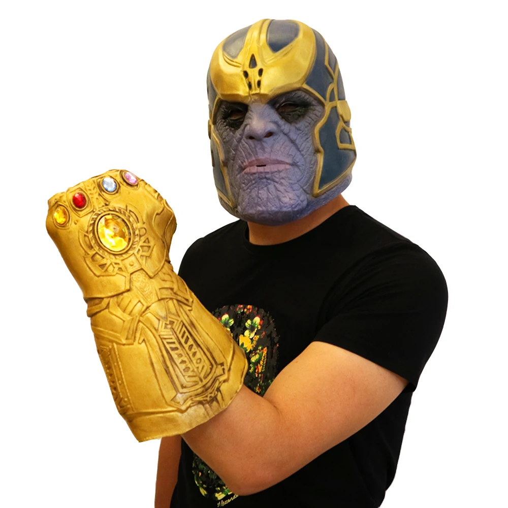 Thanos Masks Infinity Gauntlet Avengers War Thanos Gloves Cosplay Superhero Avengers Thanos Props Halloween Party Props Deluxe
Thanos Masks Infinity Gauntlet Avengers War Thanos Gloves Cosplay Superhero Avengers Thanos Props Halloween Party Props Deluxe