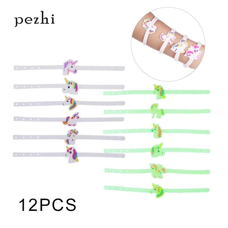 12pcs luminous unicorn PVC bracelet night glow cartoon sports bracelet epoxy creative children's silicone bracelet wristband
12pcs luminous unicorn PVC bracelet night glow cartoon sports bracelet epoxy creative children's silicone bracelet wristband