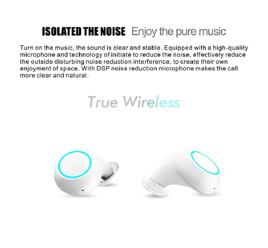 J1 tws 5.0 true wireless mini earbuds with mic 4