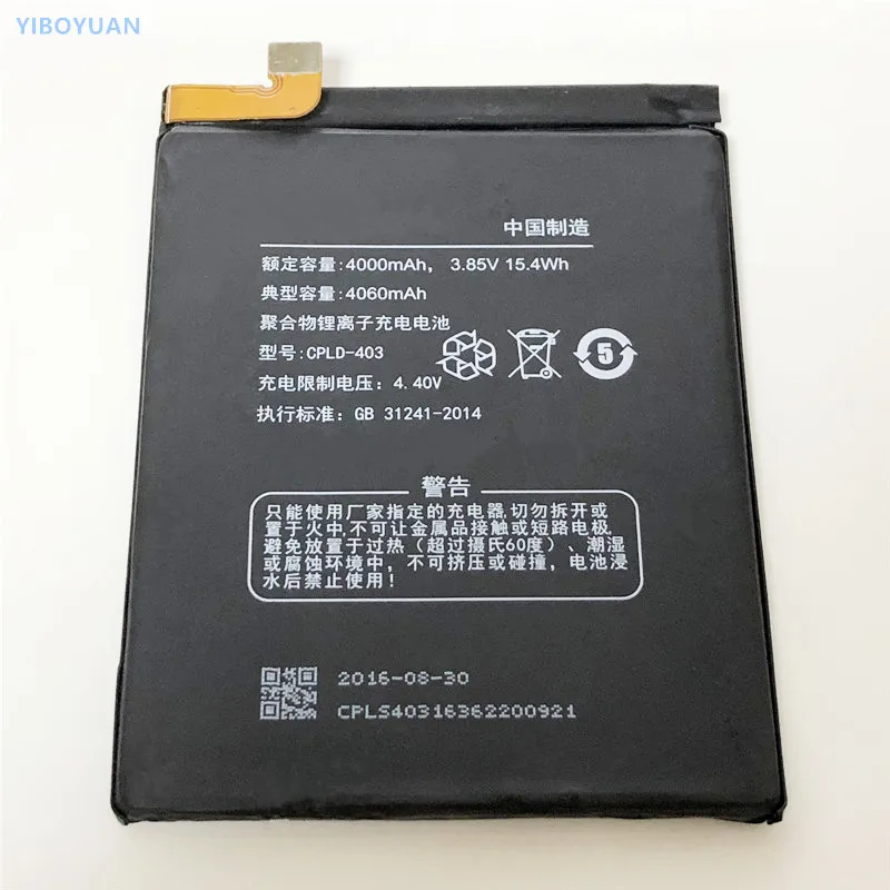 3.85V 4060mAh CPLD-403 For Coolpad Cool 1 / Cool1 Dual / Cool1C R116 C103 C106 C106-6/7/8/9 C107-9 Battery
3.85V 4060mAh CPLD-403 For Coolpad Cool 1 / Cool1 Dual / Cool1C R116 C103 C106 C106-6/7/8/9 C107-9 Battery