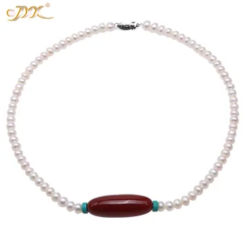 JYX Elegant choker pearl necklaces 6-6.5mm 100% freshwater pearl necklace with red Agate Pearls Pendant jewelry women 17.5"
JYX Elegant choker pearl necklaces 6-6.5mm 100% freshwater pearl necklace with red Agate Pearls Pendant jewelry women 17.5"