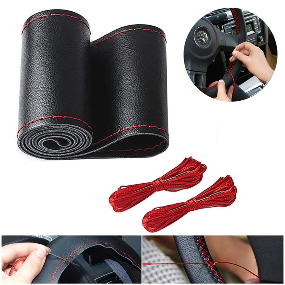 Taitian 1pc Micro Fiber Leather Car Steering Wheel Cover Diameter 38cm Braid On the Steering-wheel of Car With Needle Wheel
Taitian 1pc Micro Fiber Leather Car Steering Wheel Cover Diameter 38cm Braid On the Steering-wheel of Car With Needle Wheel