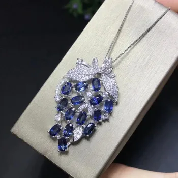Fidelity natural 3*5mm sapphire s925 sterling silver Pendants grape fine jewelry for women party natural blue gemstone
Fidelity natural 3*5mm sapphire s925 sterling silver Pendants grape fine jewelry for women party natural blue gemstone