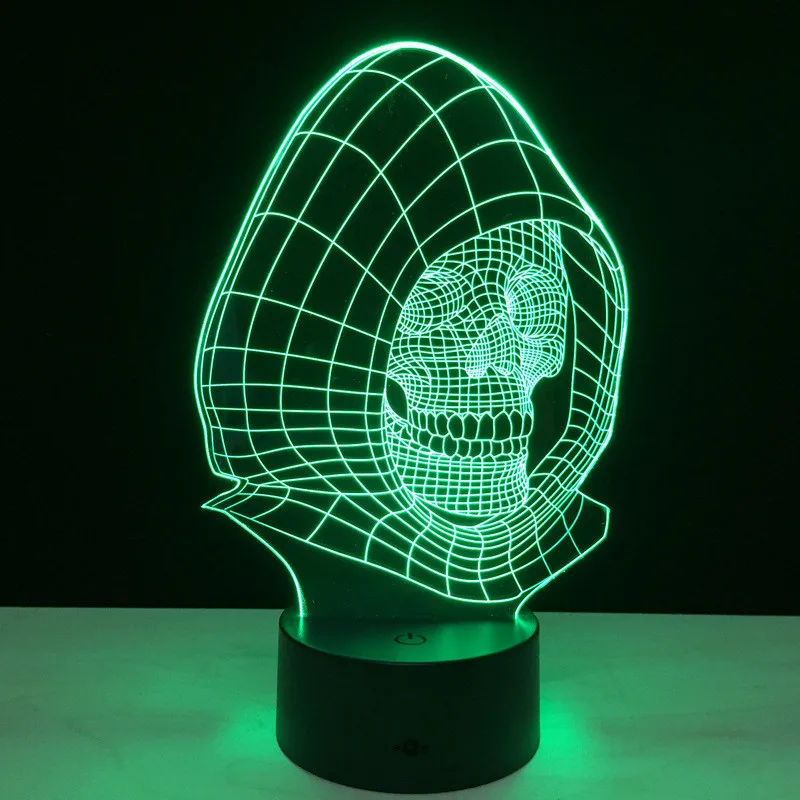Wizard Skull 3D LED Night Light Action Figure 7 Colors Touch Table Decoration Light Optical Illusion Model
Wizard Skull 3D LED Night Light Action Figure 7 Colors Touch Table Decoration Light Optical Illusion Model