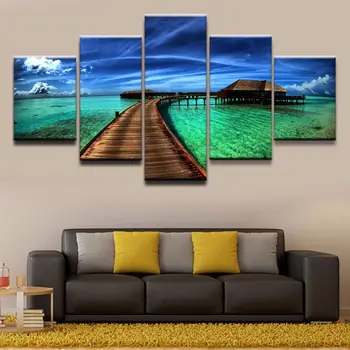 HD print Long Wooden Bridge Pavilion Beach Blue Sky Poster 5 Panel Canvas Print Wall Art
HD print Long Wooden Bridge Pavilion Beach Blue Sky Poster 5 Panel Canvas Print Wall Art