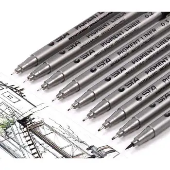 Waterproof Black Pigment Liner Pigma Micron Fineliner Sketching Comics Manga Art Marker Pen For Drawing School Office Stationery
Waterproof Black Pigment Liner Pigma Micron Fineliner Sketching Comics Manga Art Marker Pen For Drawing School Office Stationery