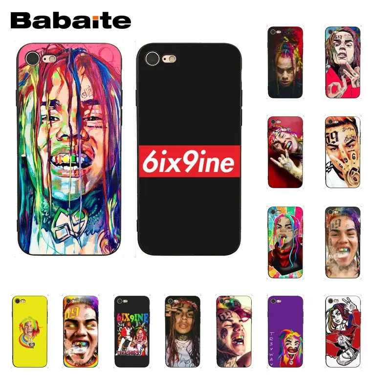 Babaite Fashion Tekashi69 6ix9ine 69 art design Black TPU Soft Phone Cover for iPhone 6S 6plus 7 7plus 8 8Plus X Xs MAX 5 5S XR
Babaite Fashion Tekashi69 6ix9ine 69 art design Black TPU Soft Phone Cover for iPhone 6S 6plus 7 7plus 8 8Plus X Xs MAX 5 5S XR