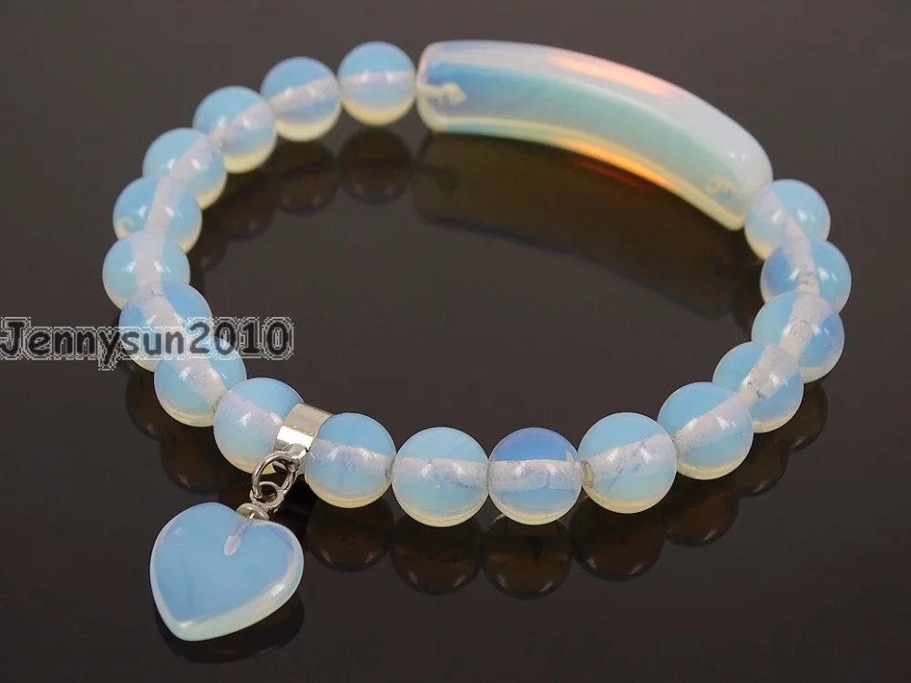 Natural Opalite Gems Stone Heart Bar Round Beads Stretchy Bracelet Healing Reiki Chakra 5Strands / Pack
Natural Opalite Gems Stone Heart Bar Round Beads Stretchy Bracelet Healing Reiki Chakra 5Strands / Pack