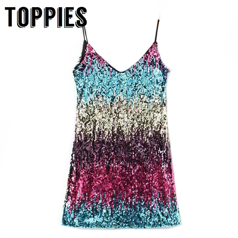 Women Multicolor Sequin Dress Sexy Sleeveess Glitter Camisole Dress Club Wear Winter Nigh Party Clothes
Women Multicolor Sequin Dress Sexy Sleeveess Glitter Camisole Dress Club Wear Winter Nigh Party Clothes