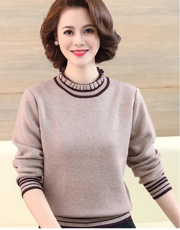 2018 Autumn Winter New Middle-Aged Women Knitting Clothing 40-50 Years Old Mother Plus Size Wool Sweater T343
2018 Autumn Winter New Middle-Aged Women Knitting Clothing 40-50 Years Old Mother Plus Size Wool Sweater T343