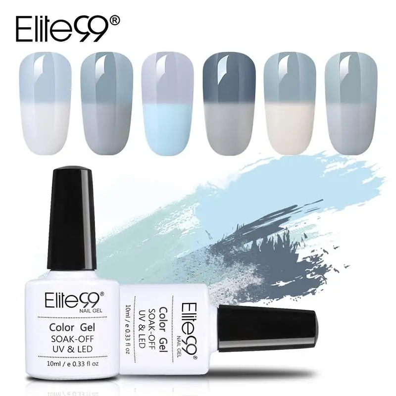 

Elite99 10ml Gray Temperature Color-changing Gel Polish Soak Off Chameleon Gel Nail Polish Semi Permanent Nail Art Design Polish