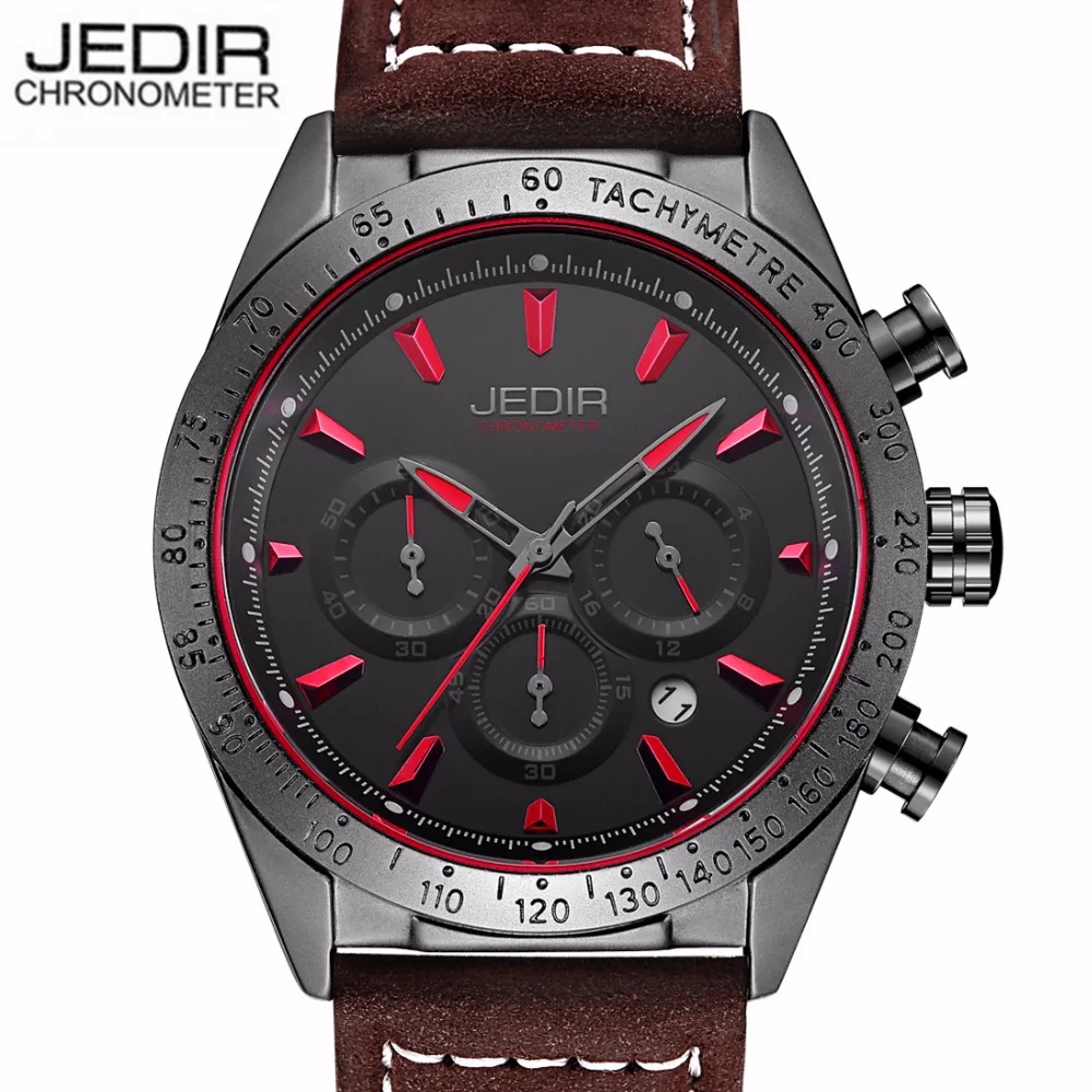 Top Luxury Brand JEDIR Men Sports Watches Men's Quartz Date Clock Man Leather Army Military Wrist Watch Relogio Masculino
Top Luxury Brand JEDIR Men Sports Watches Men's Quartz Date Clock Man Leather Army Military Wrist Watch Relogio Masculino