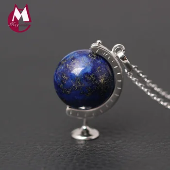 Natural Lapis Opal Globe Pendant Necklaces Earth Design 925 Sterling Silver Necklaces For Women Ethnic Jewelry Accessories YN47
Natural Lapis Opal Globe Pendant Necklaces Earth Design 925 Sterling Silver Necklaces For Women Ethnic Jewelry Accessories YN47