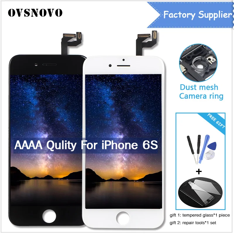 AAAA Quality LCD Screen For iPhone 6S Display Assembly 3D Touch Screen Replacement with Original Digitizer Black/White +Gifts
AAAA Quality LCD Screen For iPhone 6S Display Assembly 3D Touch Screen Replacement with Original Digitizer Black/White +Gifts