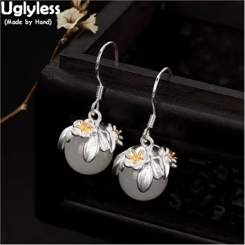Uglyless 100% Real 925 Sterling Silver Flowers Ethnic Handmade Earrings for Women Exotic Fine Jewelry Natural Jade Ball Earrings
Uglyless 100% Real 925 Sterling Silver Flowers Ethnic Handmade Earrings for Women Exotic Fine Jewelry Natural Jade Ball Earrings