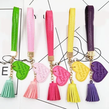 Sale 1PC Graceful PU Leather Heart Tassel Key Chain For Mobile Phone Shell Accessories Key Chain For Bag Car
Sale 1PC Graceful PU Leather Heart Tassel Key Chain For Mobile Phone Shell Accessories Key Chain For Bag Car