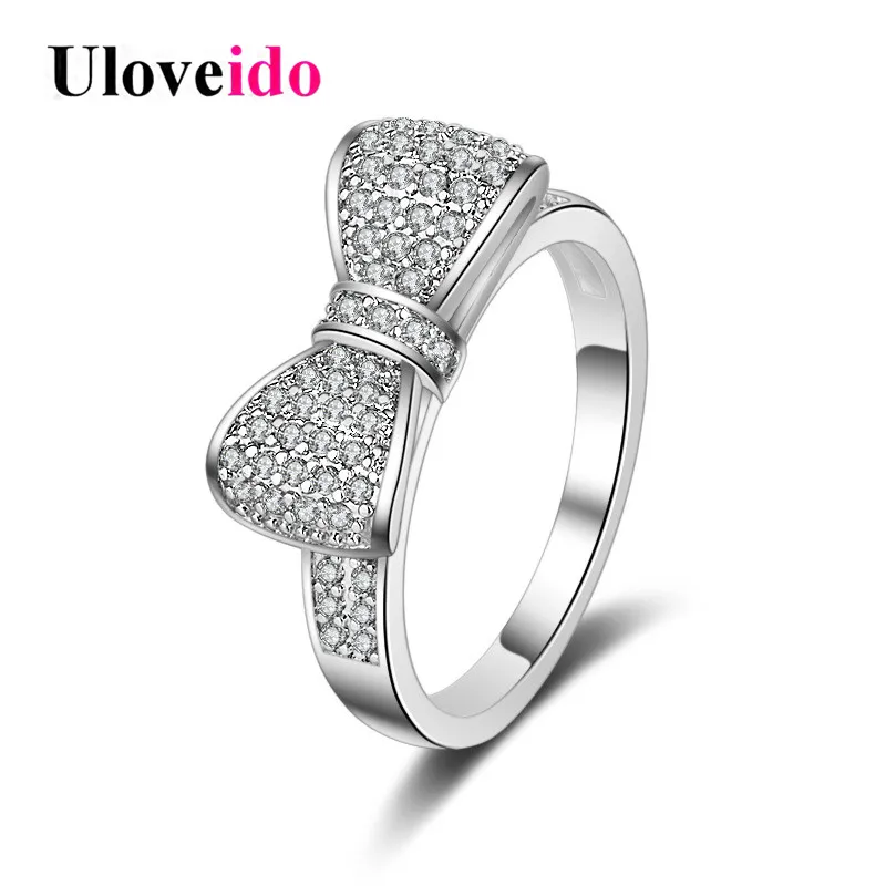 Uloveido Wedding Rings for Women Engagement Ring with Stone Round White Cubic Zirconia Bow-knot Top Decorating Jewellery JZ019
Uloveido Wedding Rings for Women Engagement Ring with Stone Round White Cubic Zirconia Bow-knot Top Decorating Jewellery JZ019
