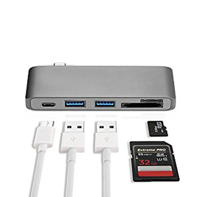 Uosible Thunderbolt 3 Adapter USB 3.1 Type C Hub with PD Port USB 3.0 TF SD Card Reader Slot for MacBook Pro/Air Type-C
Uosible Thunderbolt 3 Adapter USB 3.1 Type C Hub with PD Port USB 3.0 TF SD Card Reader Slot for MacBook Pro/Air Type-C