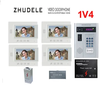 ZHUDELE Building Home security intercom system 4 Units Apartment Video Door Phone Bell Intercom System 7" TFT monitor IN STOCK
ZHUDELE Building Home security intercom system 4 Units Apartment Video Door Phone Bell Intercom System 7" TFT monitor IN STOCK