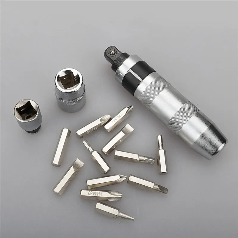 13PCS Portable Impact Driver Screwdriver Multi-purpose Heavy Duty Shock screw Driver Bits Tools Cordless Impact Screwdriver ^
13PCS Portable Impact Driver Screwdriver Multi-purpose Heavy Duty Shock screw Driver Bits Tools Cordless Impact Screwdriver ^