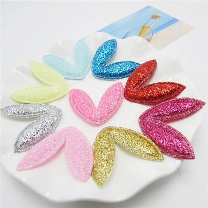 40pc/2x3.5cm Padded Appliques Mix Color Glitter Rabbit Ear Patches for headwear decoration handmade hair accessories
40pc/2x3.5cm Padded Appliques Mix Color Glitter Rabbit Ear Patches for headwear decoration handmade hair accessories