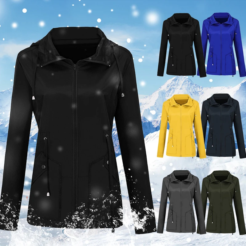 Women Rain Jacket Lightweight Sports Outdoor Waterproof Packable Hooded Raincoat Fitness Windproof Running Jackets New
Women Rain Jacket Lightweight Sports Outdoor Waterproof Packable Hooded Raincoat Fitness Windproof Running Jackets New