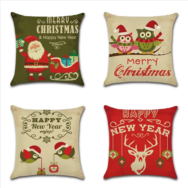 Christmas Pillow Case Animal Owl Elk Birds Printed Throw Pillow Cover Home Bedroom Office Chair Linen Pillowcase 45x45cm
Christmas Pillow Case Animal Owl Elk Birds Printed Throw Pillow Cover Home Bedroom Office Chair Linen Pillowcase 45x45cm