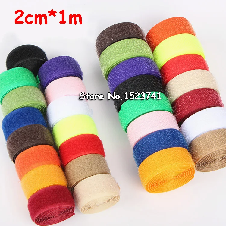 

2cm*1M Black White Magic Tap NO Self Adhesive Fastener Tape Patch Snap Fastener Hook Loop Magic Button Accessories Without Glue